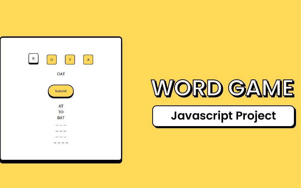 使用HTML、CSS和Javascript创建英文单词游戏 | 带源码的Javascript项目哔哩哔哩bilibili