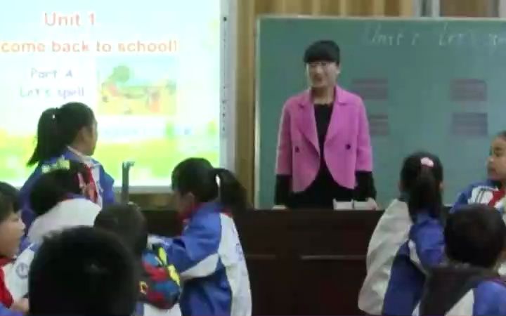 [图]Unit 1 Welcome back to school!《A》安徽赵老师部级PartA Let's spell-公开课优质课-人教版PEP小学英语三下