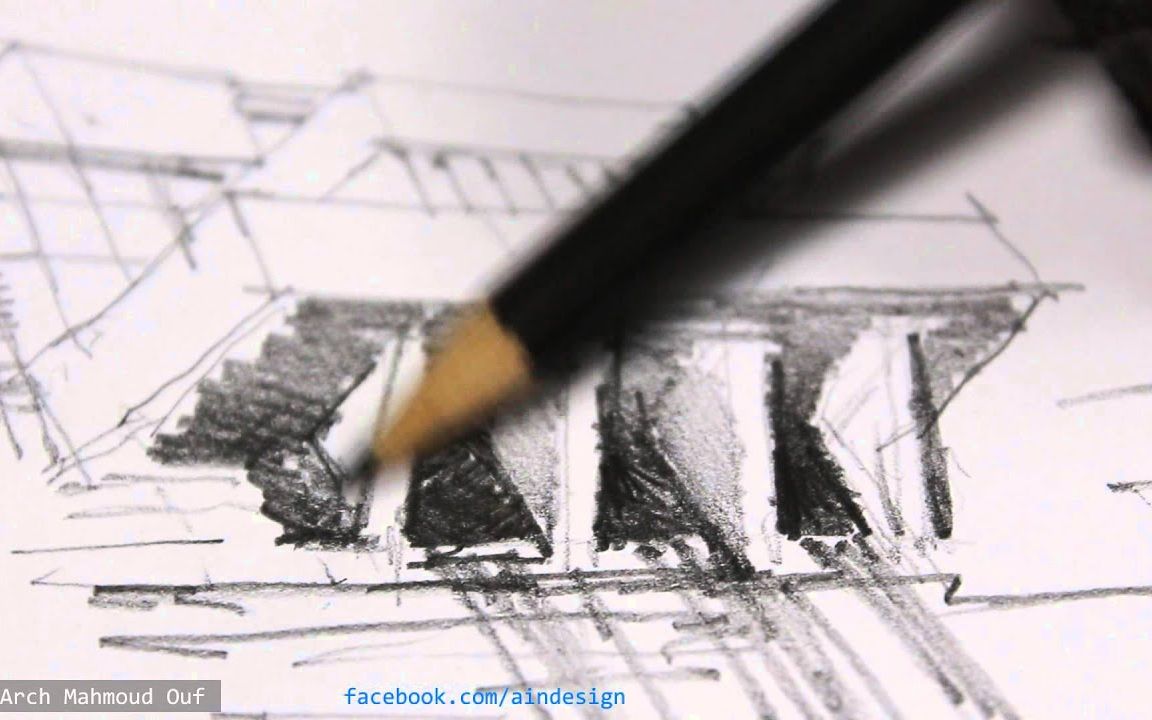 建筑素描练习 Architecture rough sketch drawing哔哩哔哩bilibili