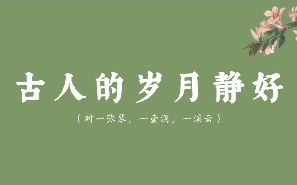 “我有一瓢酒,可以慰风尘” | 古人的岁月静好哔哩哔哩bilibili