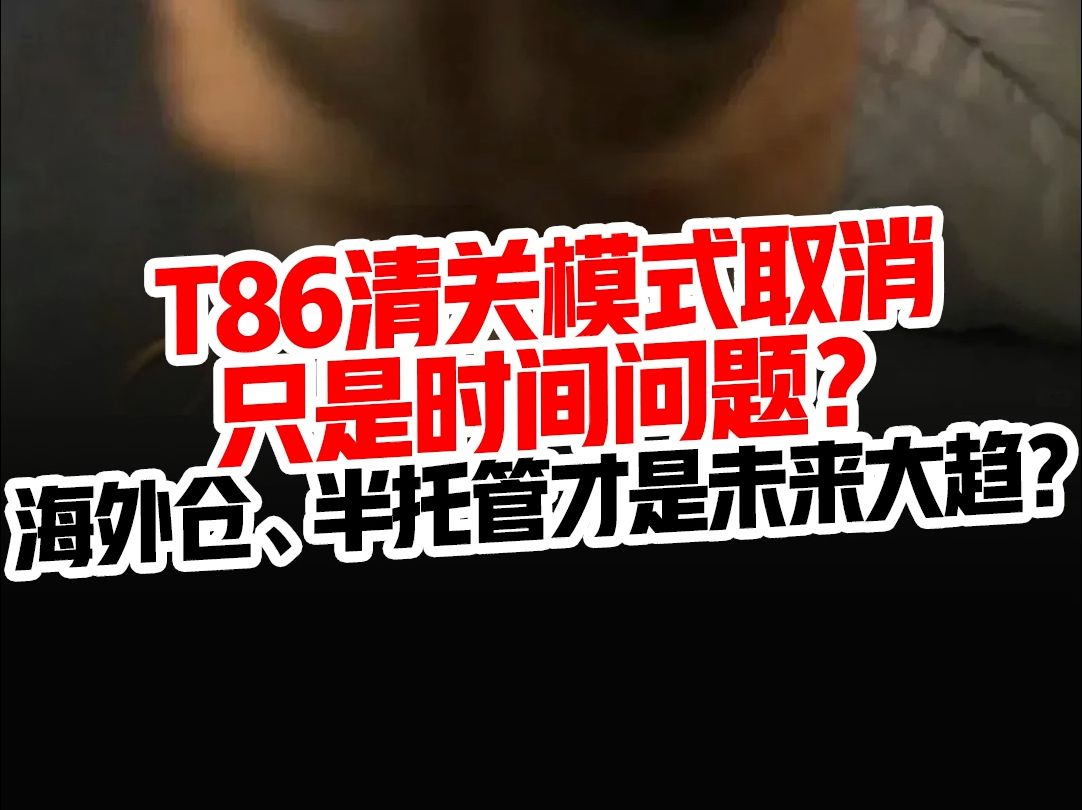 T86清关模式取消只是时间问题?海外仓、半托管才是未来大趋?哔哩哔哩bilibili