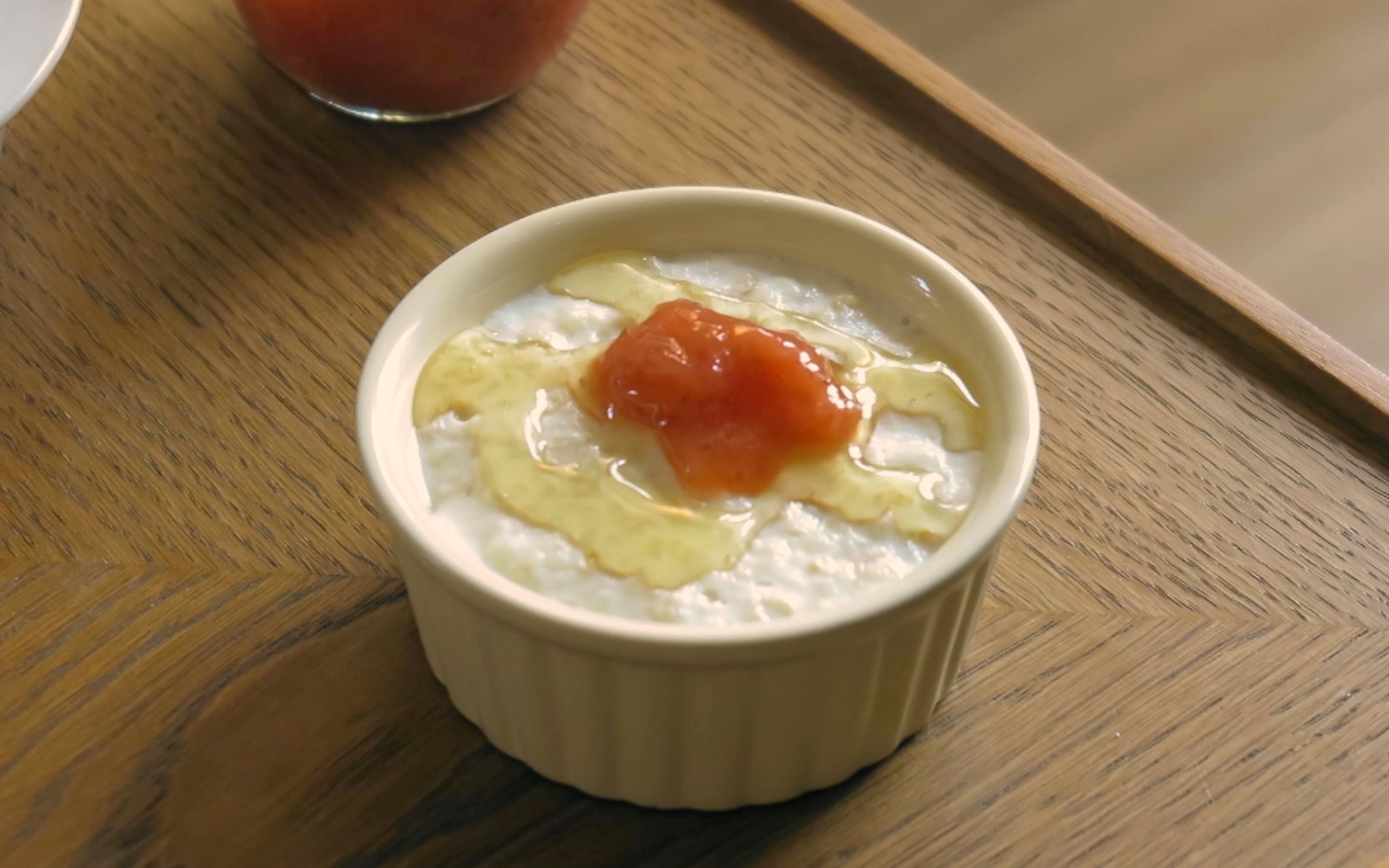 燕麦米布丁用米饭和牛奶就能做的甜品我加了点燕麦感觉更健康了