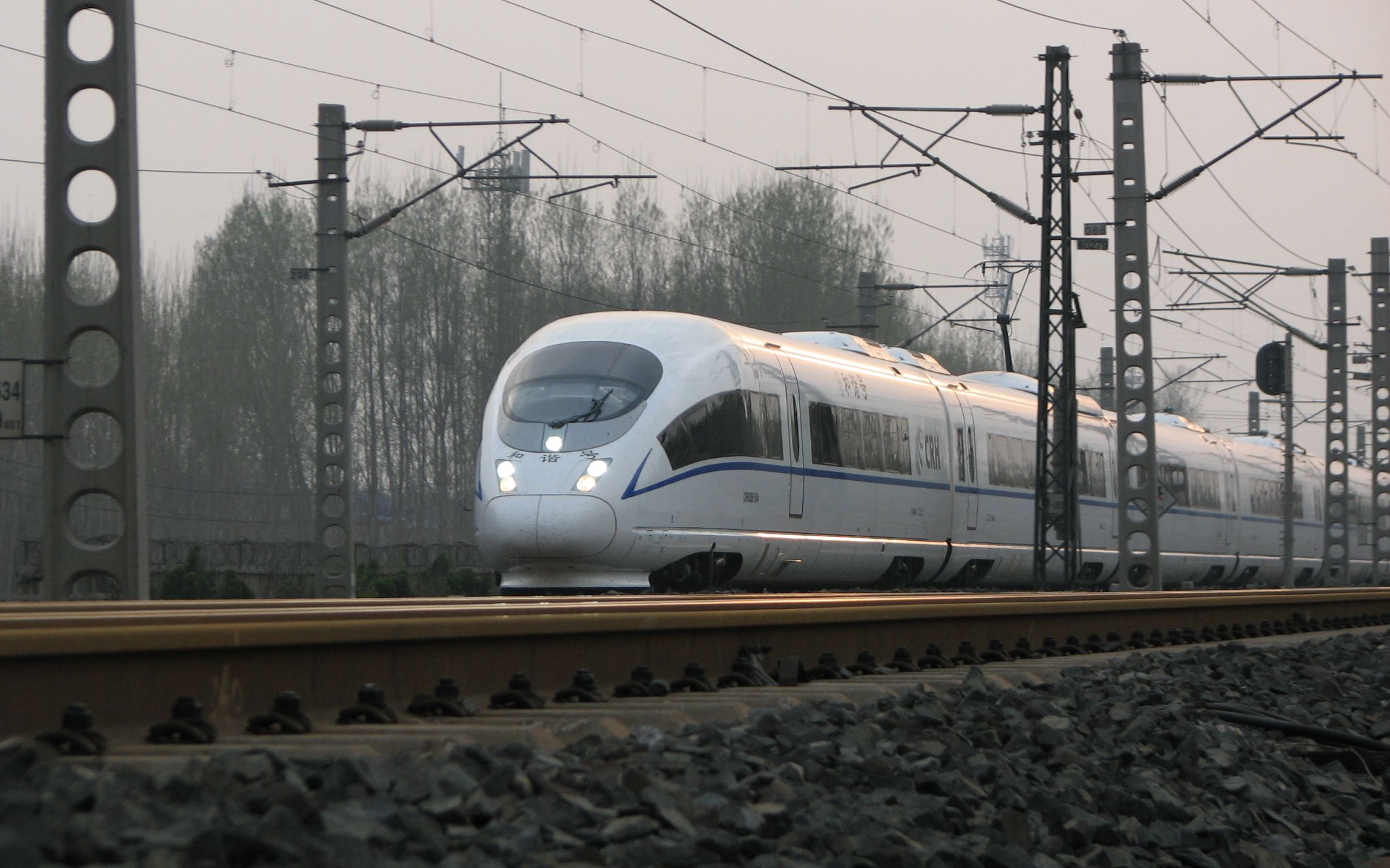 胶济铁路287公里处的冬日日常hxd3dhxd3ccrh380bccrh2a等