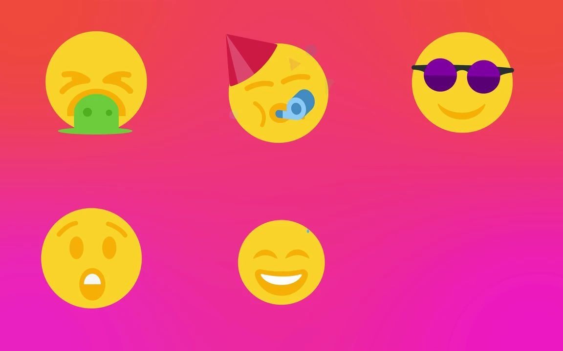 pr模板 4k卡通有趣动画表情符号元素 pr素材