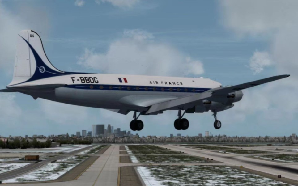 【prepar3d落地】法国航空道格拉斯dc-4着陆美国明尼阿波利斯机场