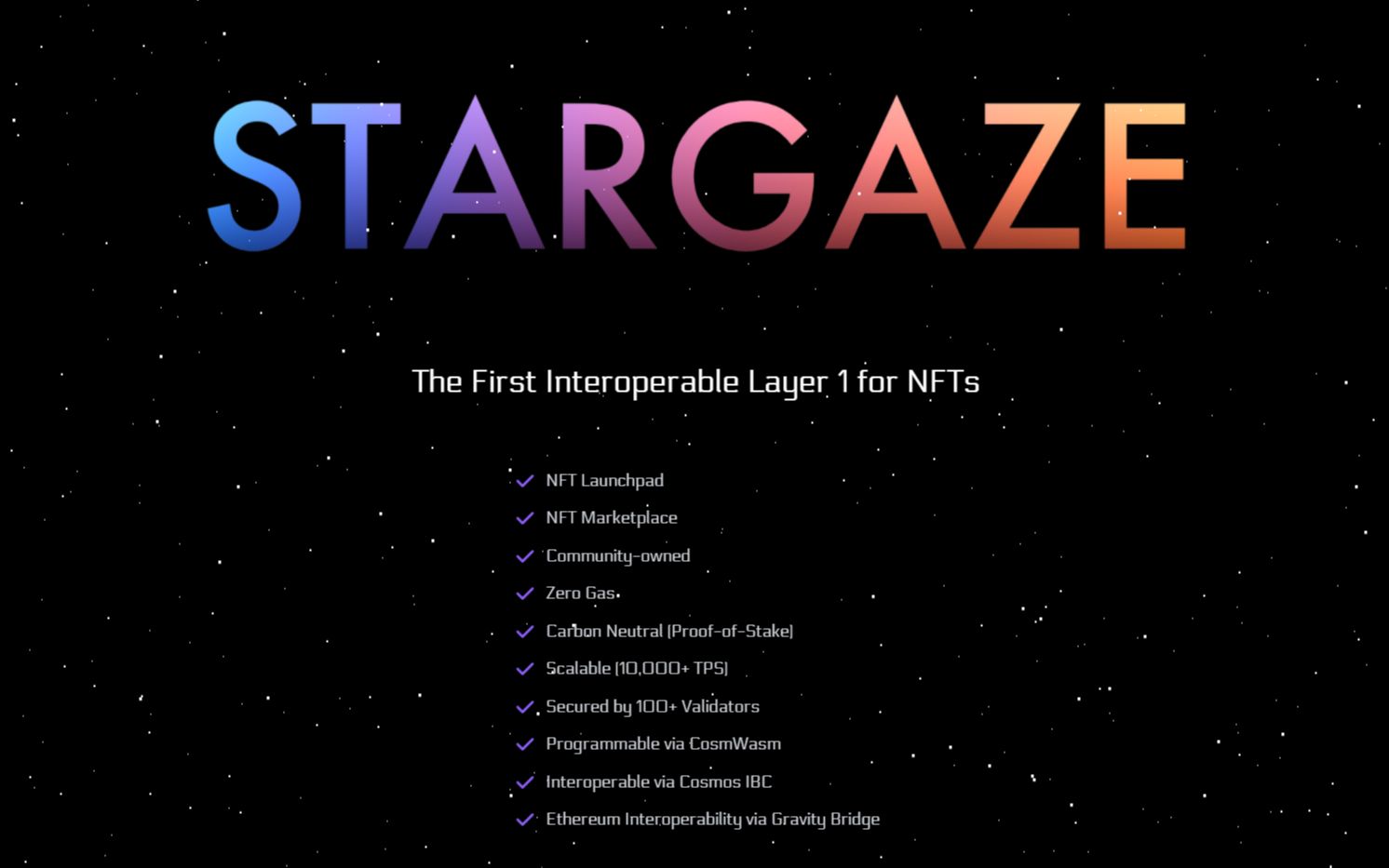 nft新公链stargaze创世nft将于五小时后上线