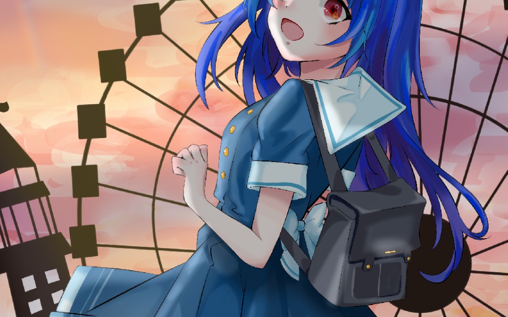 【板绘】要和22娘一起去游乐园吗?