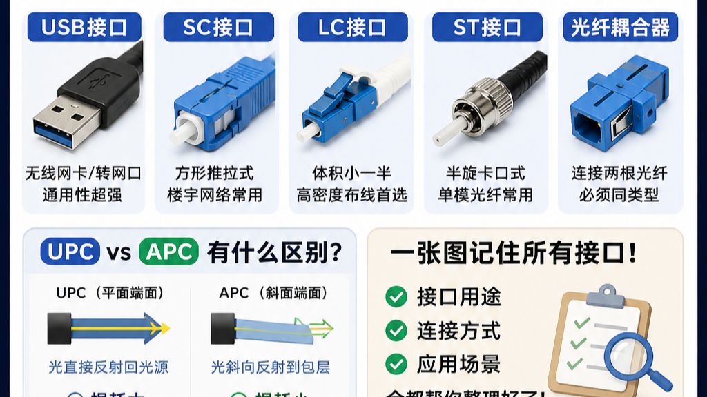 6分钟讲清楚所有常见的网络连接器