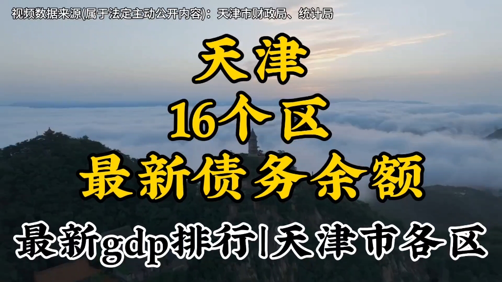 天津16个区最新债务余额以及各自gdp最新排行哔哩哔哩bilibili