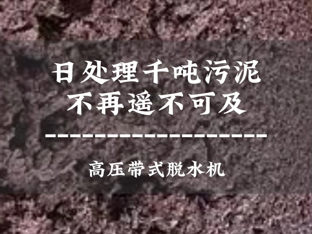 有了这台高压带式压滤机,日处理千吨污泥不再遥不可及 #污泥处理 #生活污泥脱水 #工业污泥脱水#高压带式压滤机哔哩哔哩bilibili