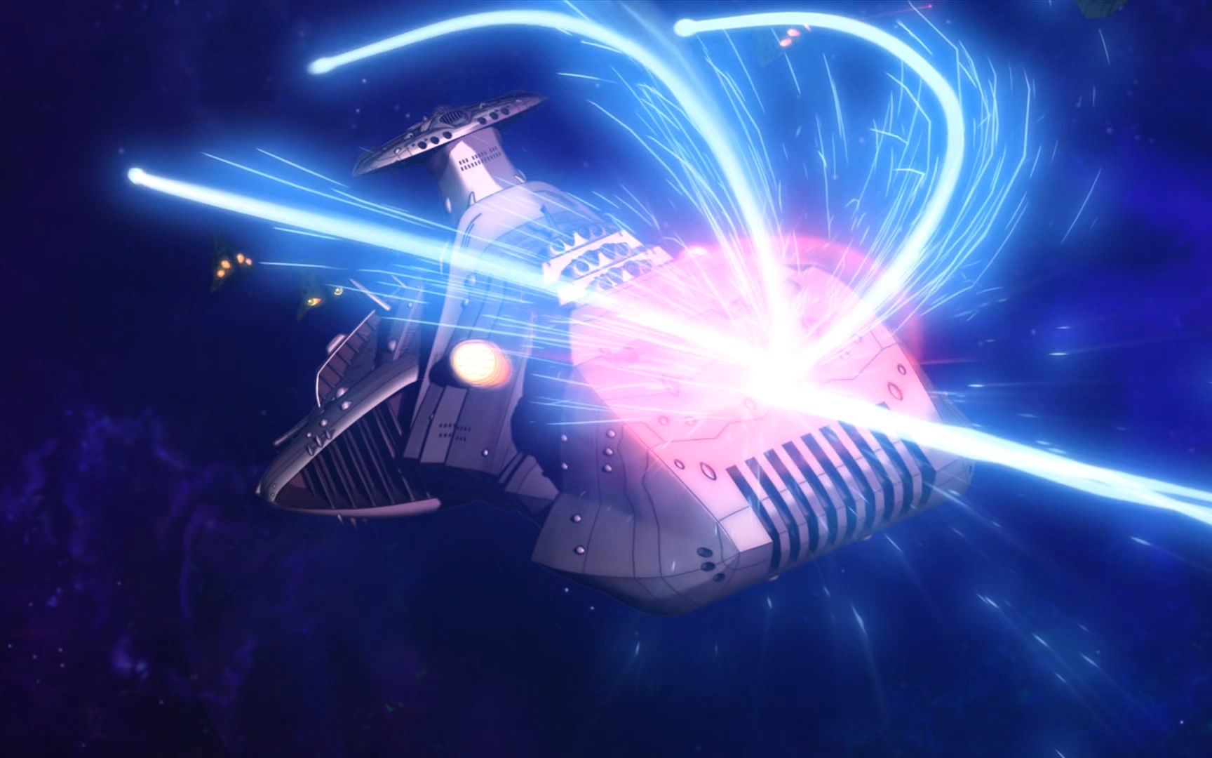 宇宙战舰大和号 zoelguut级星际战舰装甲弹开阳电子冲击炮的攻击