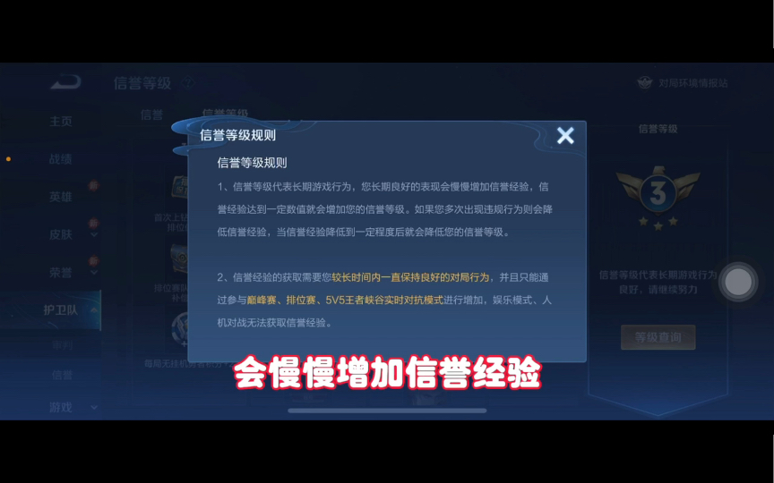 王者荣耀信誉等级如何升到7级?哔哩哔哩bilibili王者荣耀