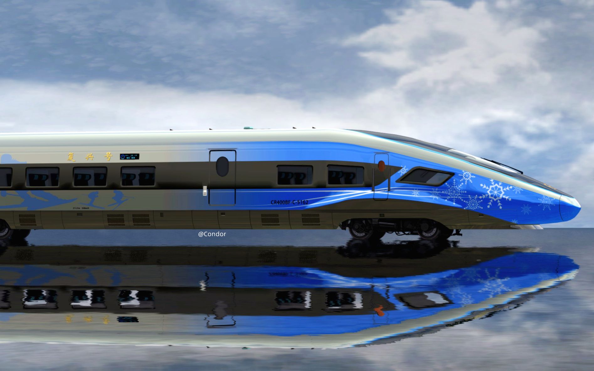 经典模拟火车tsc 复兴号智能动车组cr400bf-c 2.1独立驾驶室互动试车