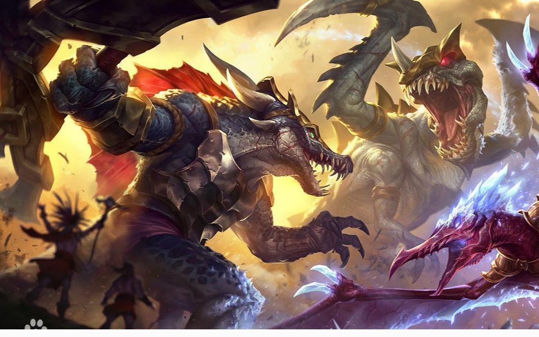 lol红心j上单荒漠屠夫鳄鱼实力一打五超神杀戮局