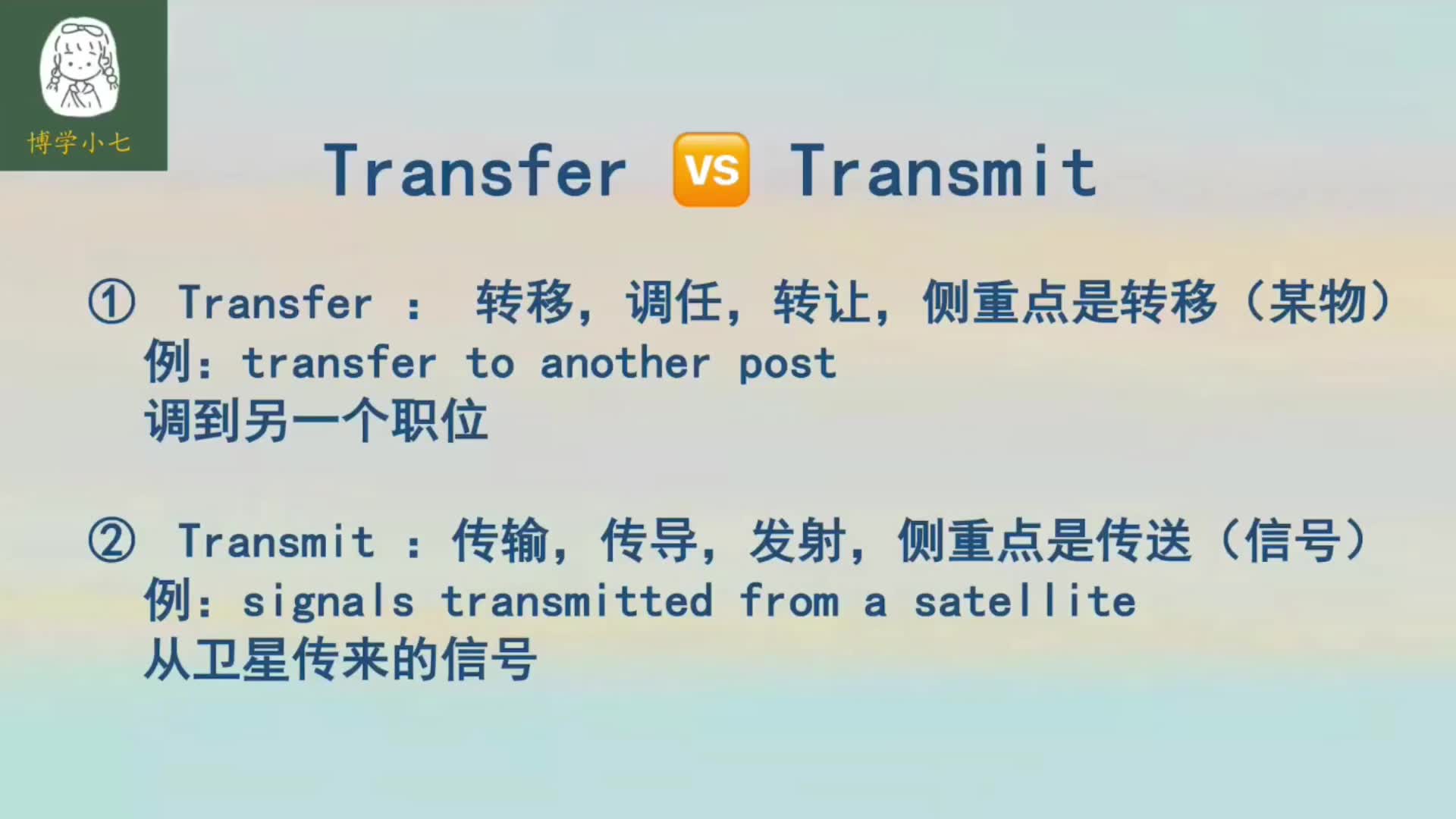 [图]如何快速区分transfer transmit？重点关注对象，词根一样也不怕