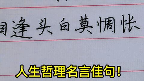 硬笔书法书写人生哲理名言佳句 这段话你听说过吗 哔哩哔哩 硬笔书法书写人生哲理名言佳句 这段话你听说过吗 哔哩哔哩