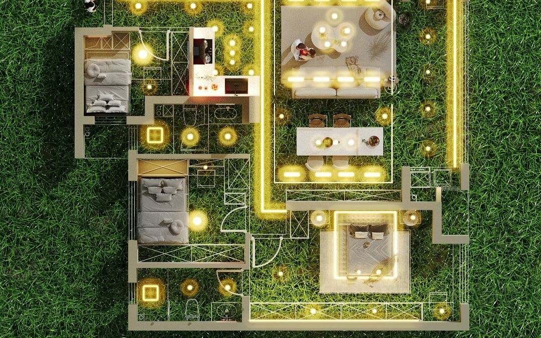 原创灯光设计|用彩平图做的室内设计方案