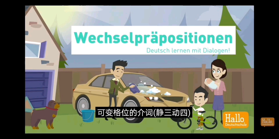 一起学德语:我什么时候用第三格或第四格/可变格位的介词(静三动四)哔哩哔哩bilibili