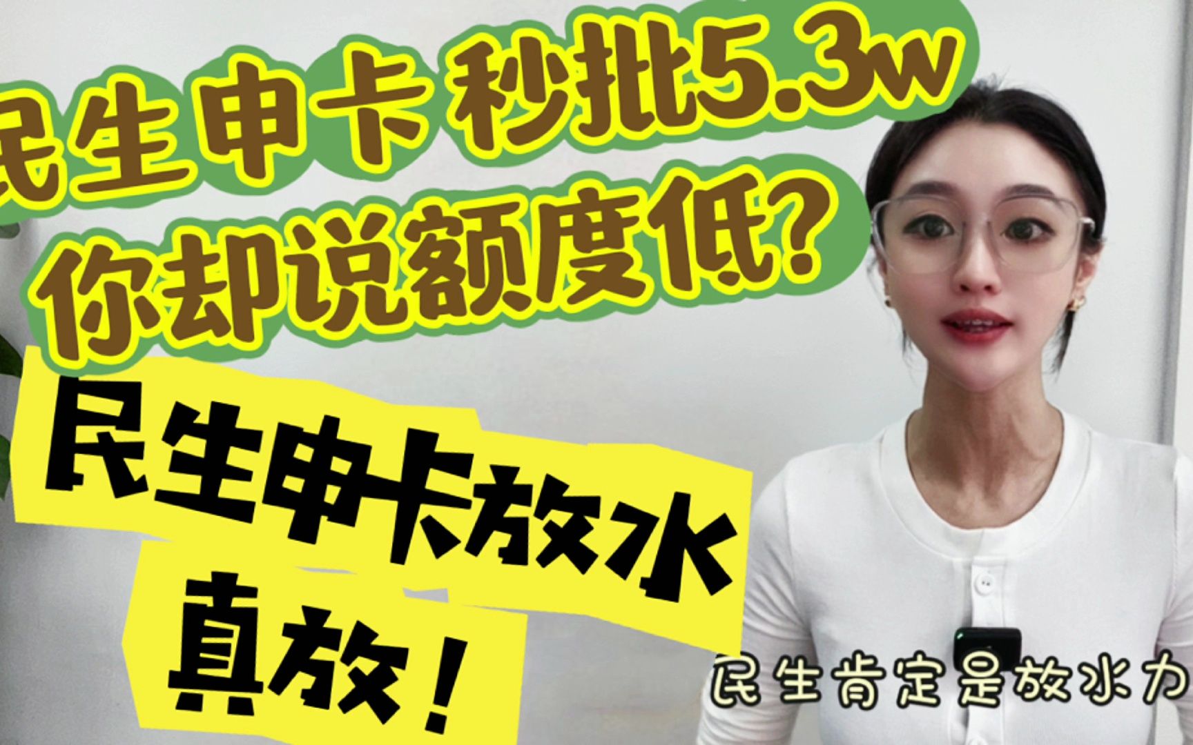 民生申卡秒批5.3万,你却说批卡额度低?民生申卡是不是真放水?哔哩哔哩bilibili