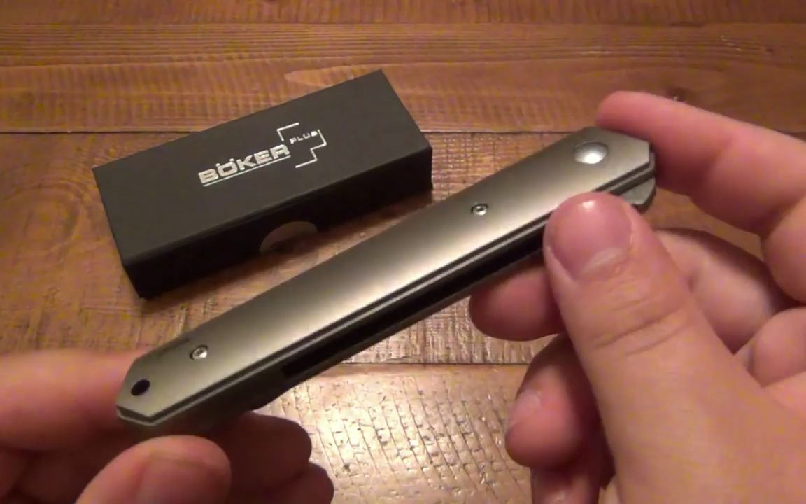 boker 德国博克 plus kwaiken damascus 瑞粉大马士革钢钛柄快开折刀