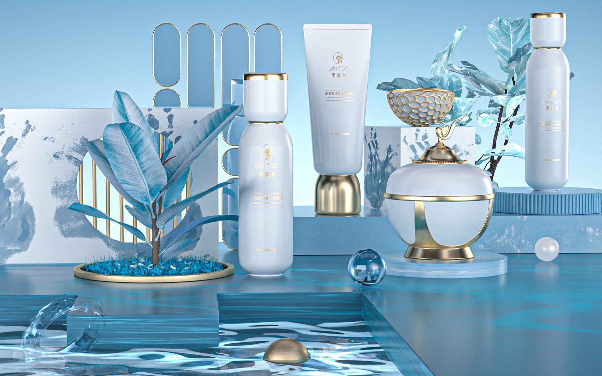 c4d 电商海报建模渲染 oc场景渲染