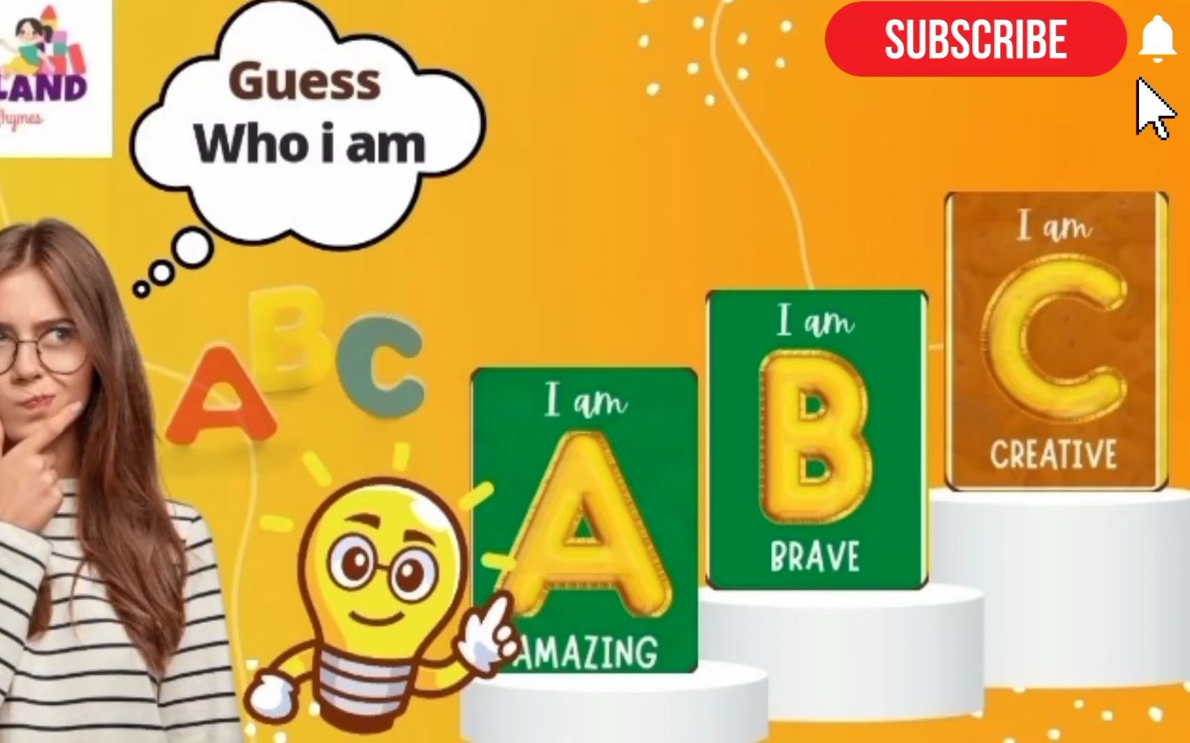 [图]非常有意思的字母歌 Abcd Guess | Who I am | Nursery Rhymes