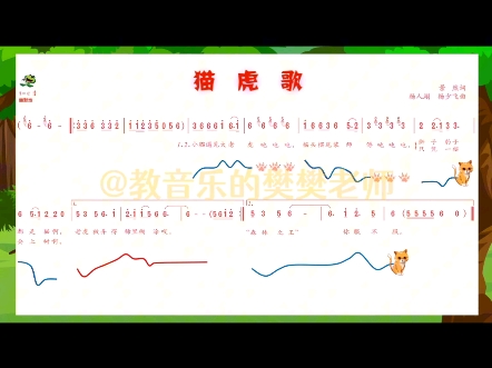 《猫虎歌》人音版小学音乐二年级下册图形谱旋律线#小学音乐课件 #音乐教学 #音乐律动 #旋律线 #猫虎歌哔哩哔哩bilibili