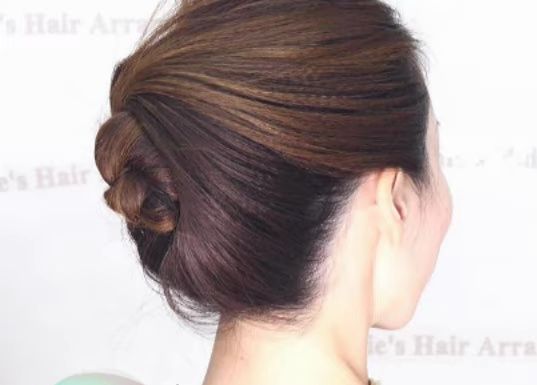 【chies hair arrange】简单的盘发教程0058