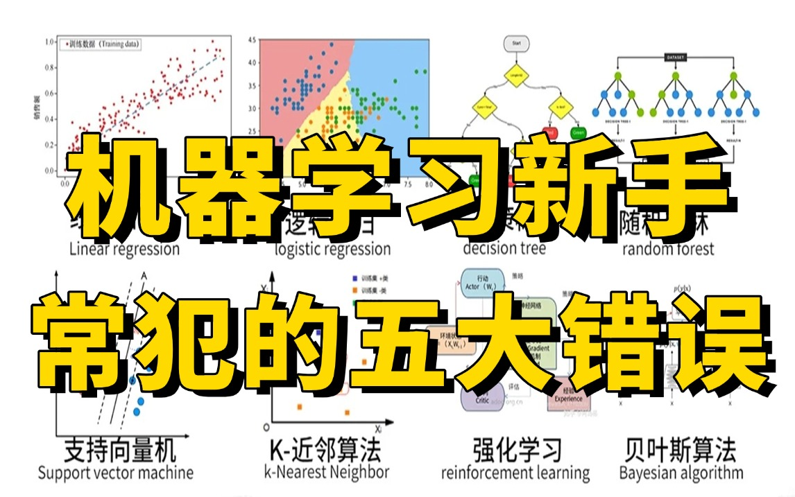 机器学习新手常犯的五大错误,17分钟教会你如何避免机器学习常见错误!(人工智能/深度学习)哔哩哔哩bilibili