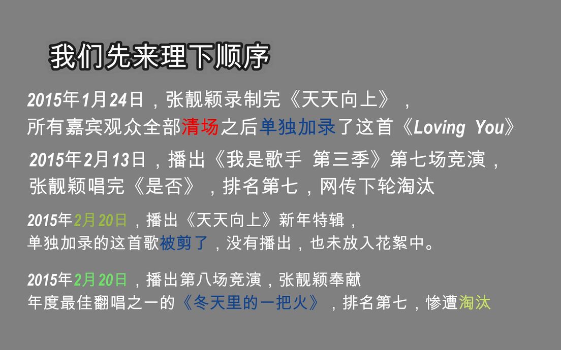 [图]歌手第三季录制期间被剪掉的《Loving You》，自己看吧！