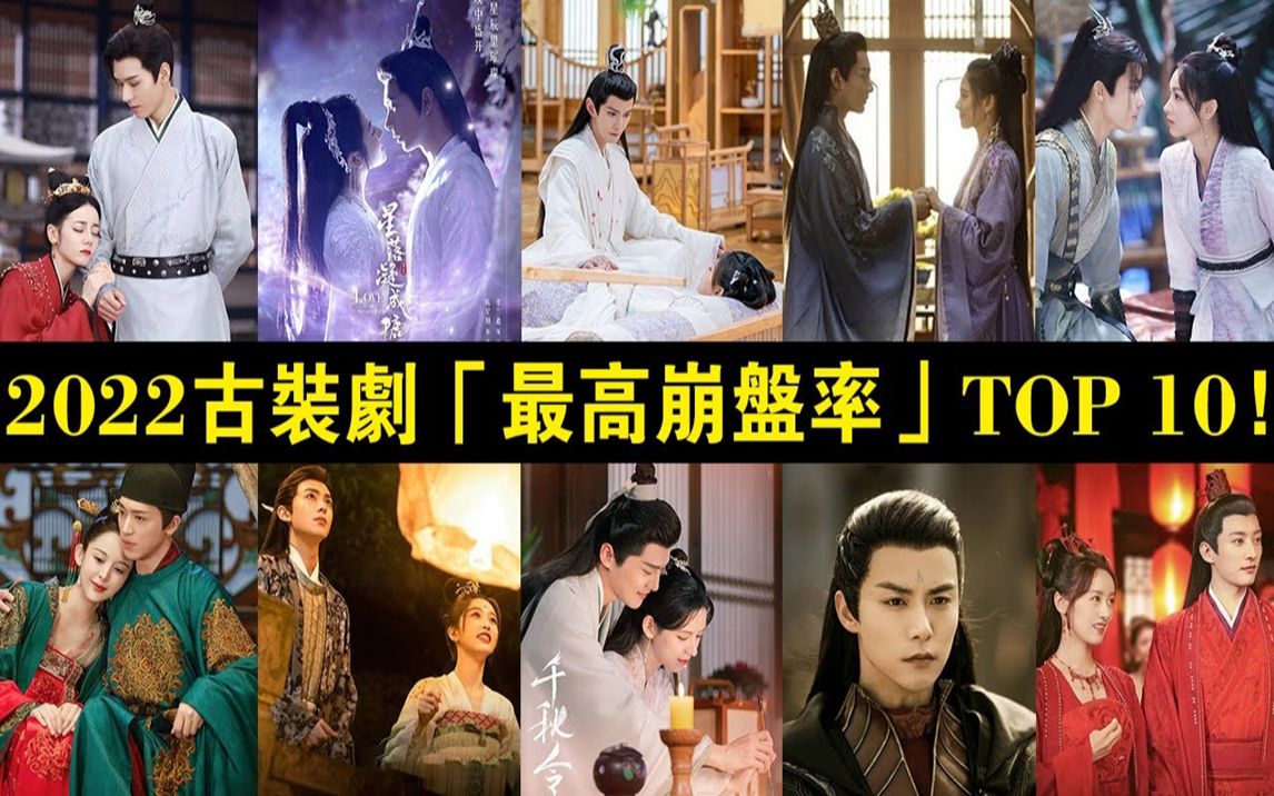 2022古装剧「最高崩盘率」TOP 10!龚俊热巴《安乐传》第十,杨颖马天宇《尘缘》第二,袁冰研刘学义《落花时节又逢君》高居榜首!哔哩哔哩bilibili