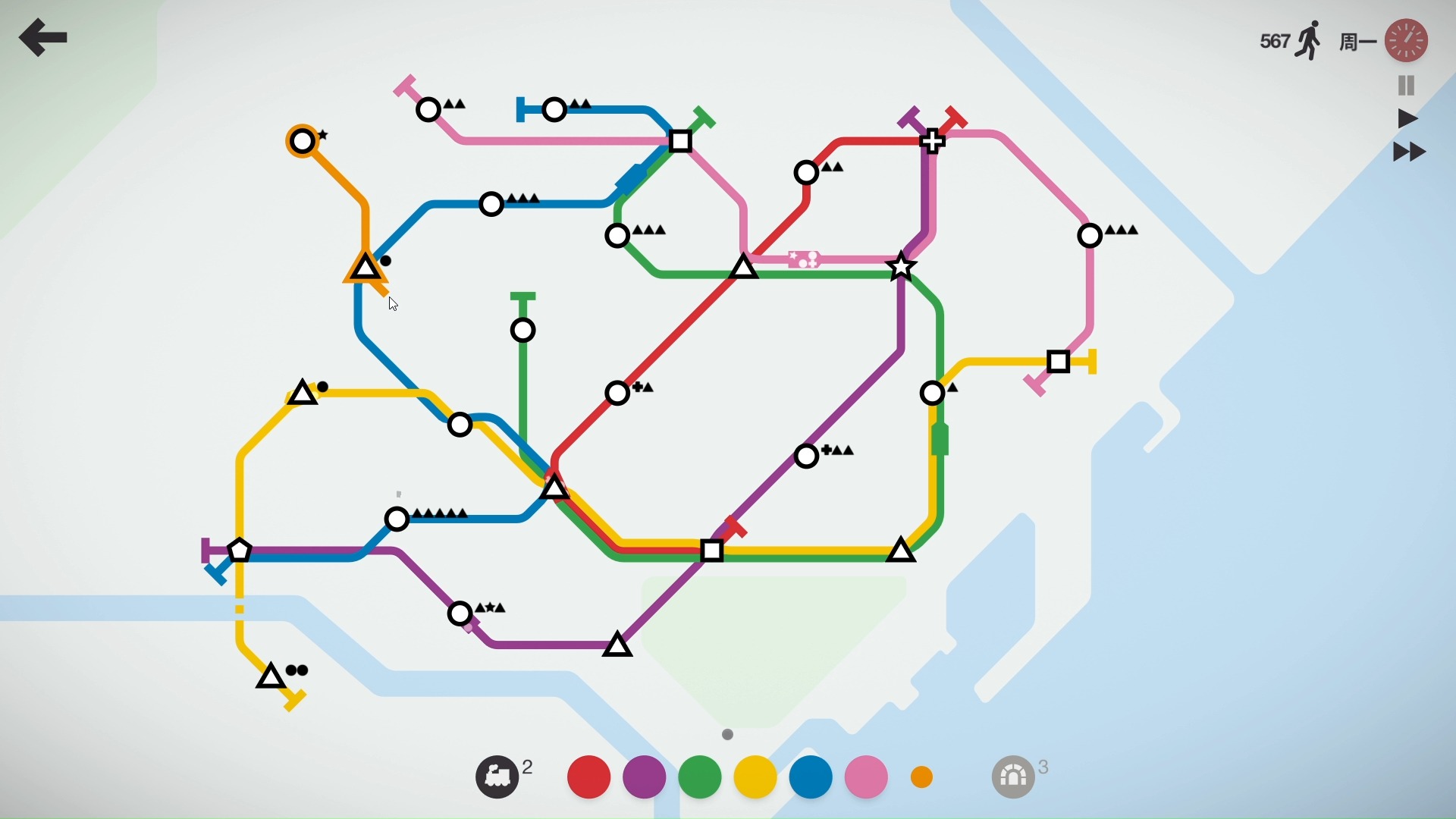 迷你地铁 minimetro 2025年1月10日每日挑战试玩实况