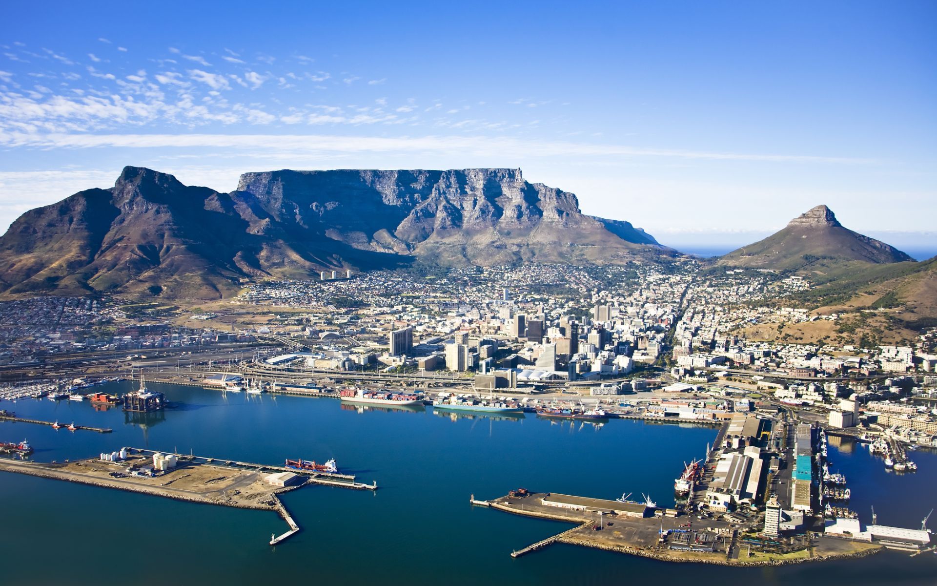 航拍开普敦城市