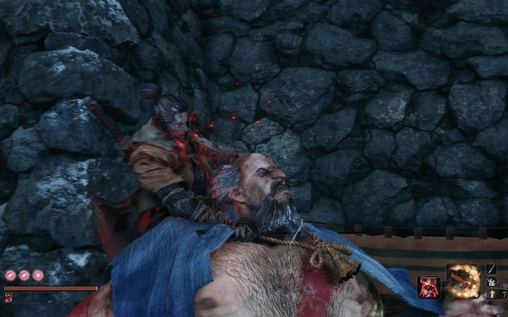 【只狼】赤备重吉 剥甲一套秒