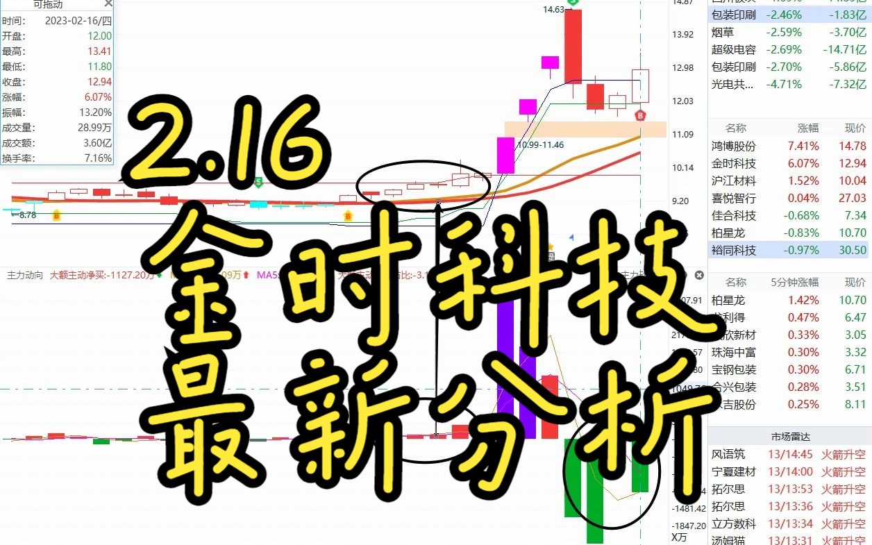 2.16金时科技:主力资金最新情况,如何判断低吸信号?哔哩哔哩bilibili