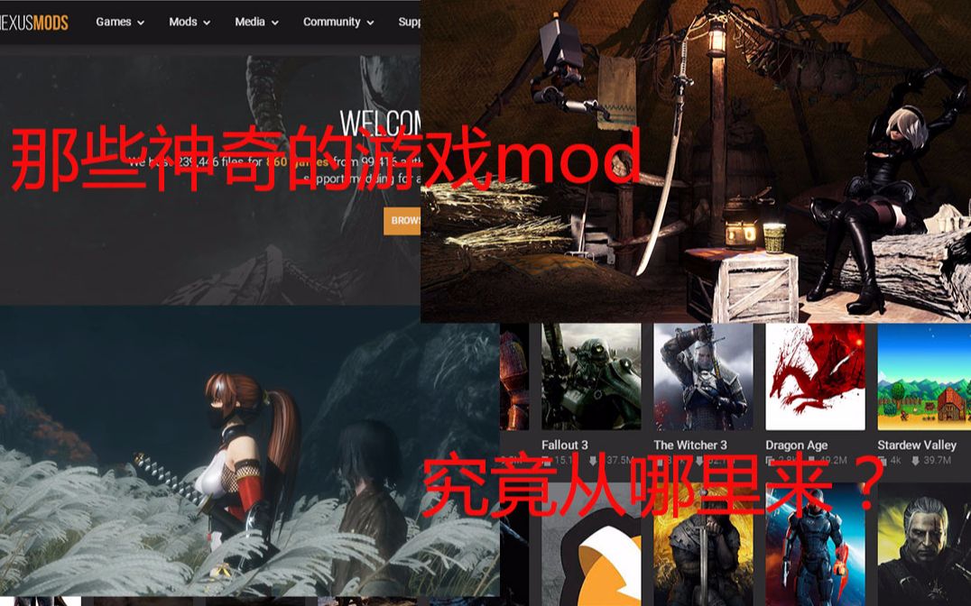 那些神奇的游戏mod究竟是从哪里来?mod网站“nexus”科普教程哔哩哔哩bilibili