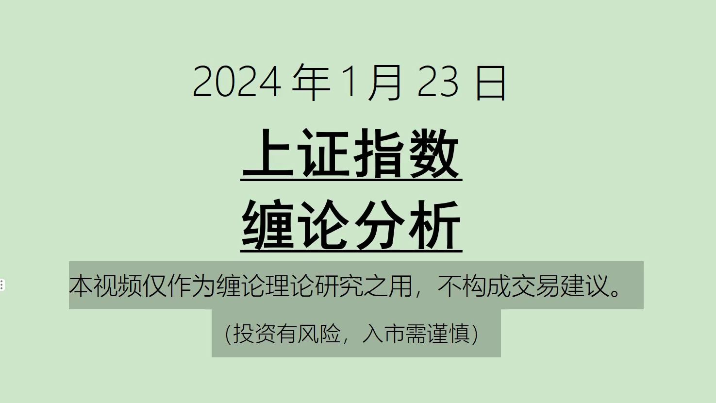 [图]《2024-1-23上证指数之缠论分析》