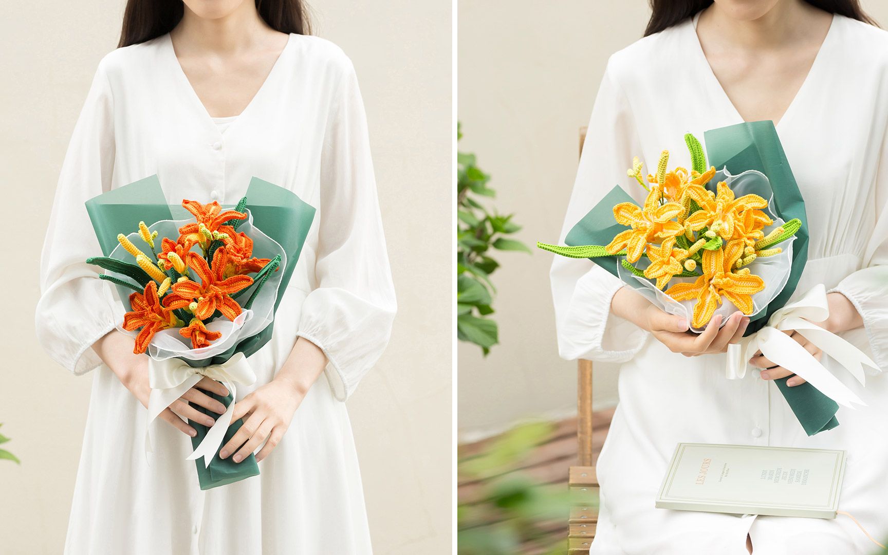 【sa1372】苏苏姐家_钩针春晖萱草花束编织视频教程_哔哩哔哩_bili