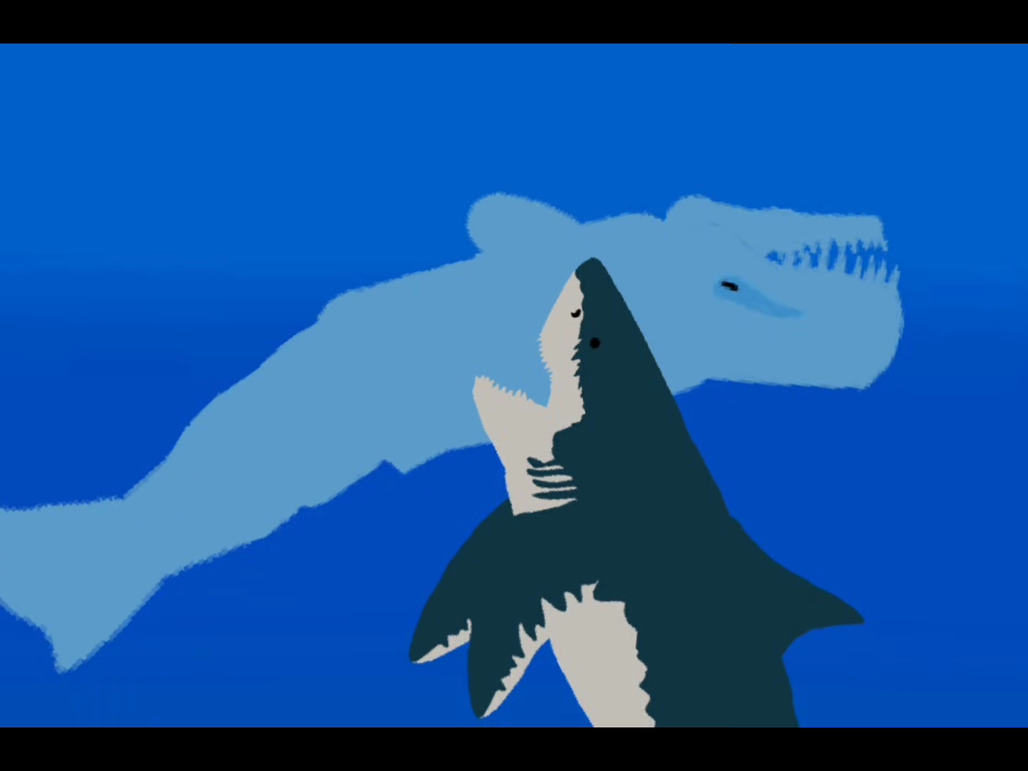 巨齿鲨吃虎鲸怎么画图片