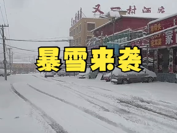 暴雪来袭!内蒙古遭遇特大暴雪哔哩哔哩bilibili