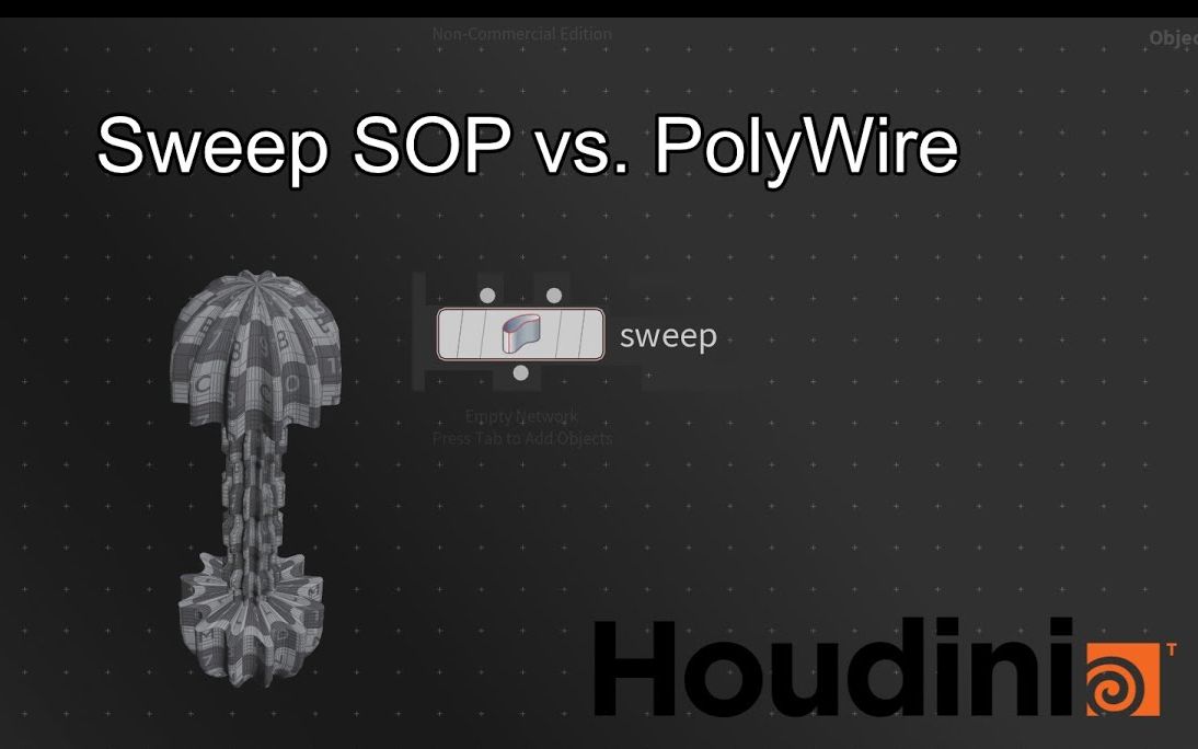 Houdini 18 SweepSOP vs. PolyWire哔哩哔哩bilibili