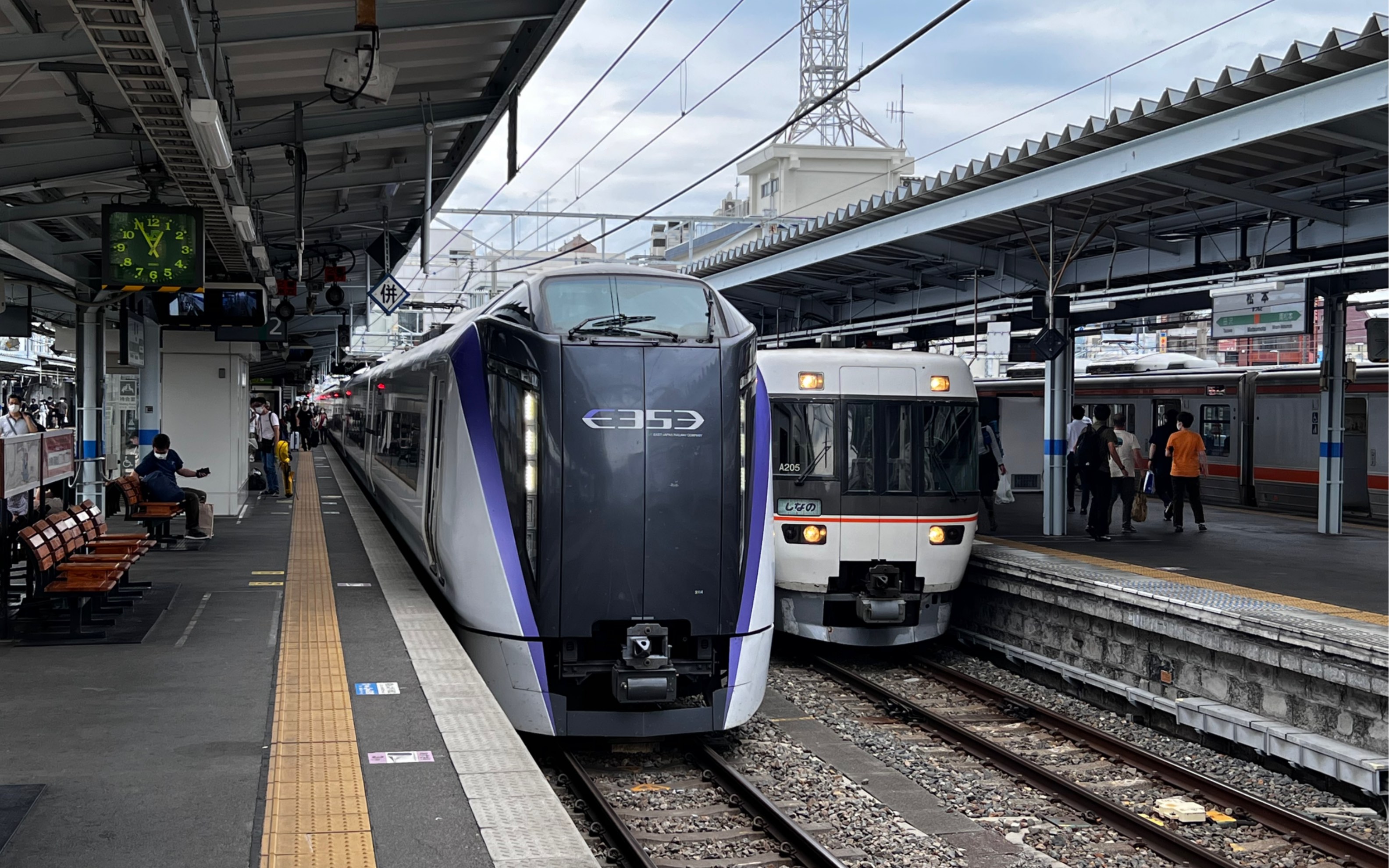 【定点观察】jr东日本 松本站/盐尻站 列车到达/发车观察_哔哩哔哩