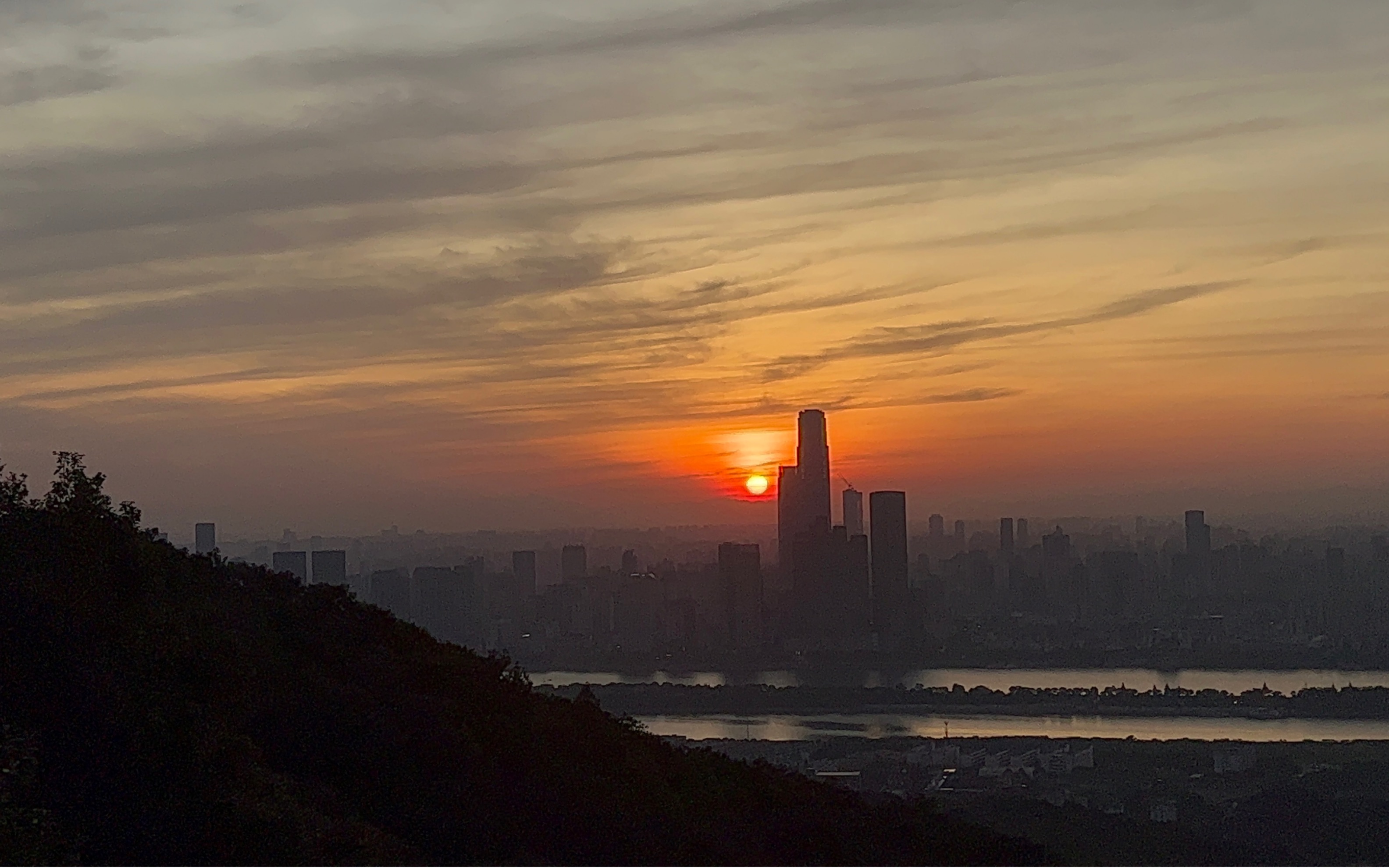 长沙岳麓山日出