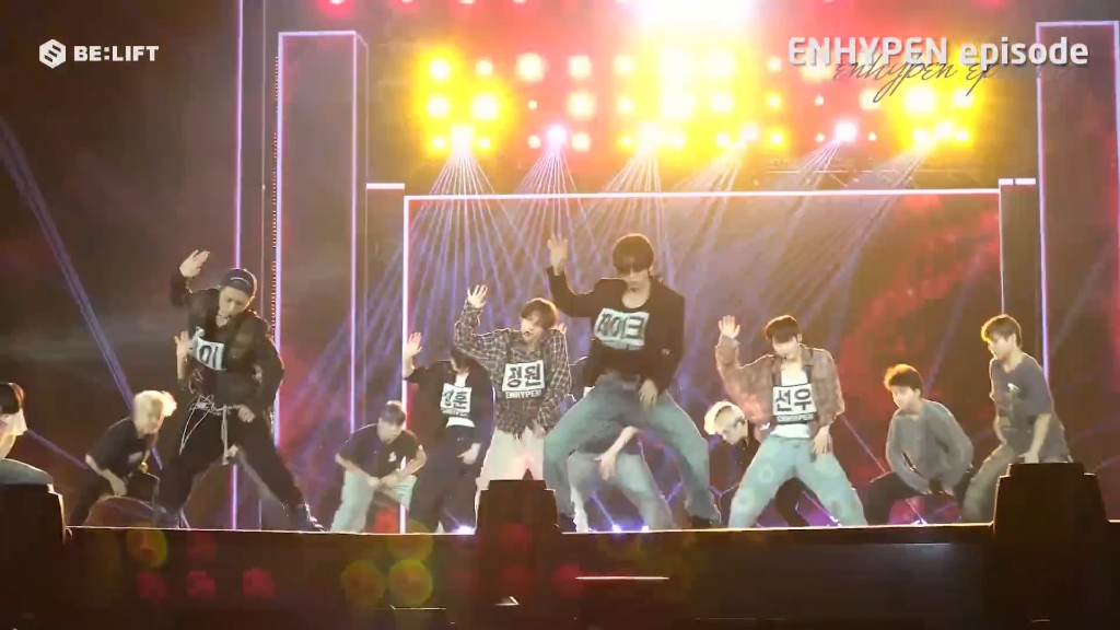 24组给enhypen前辈伴舞的彩排花絮(shin ruka gaku haku)