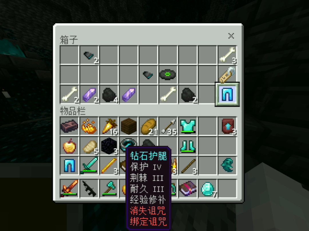 最逆天的野生附魔钻石护腿