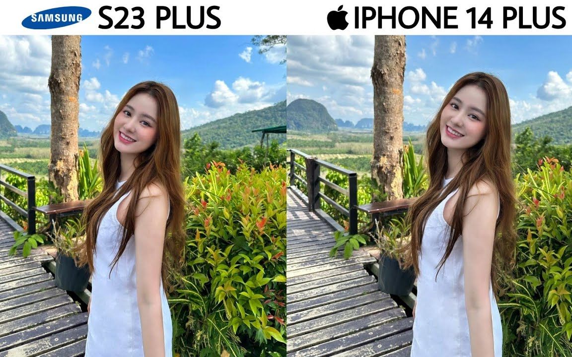 三星samsung galaxy s23 plus vs iphone 14 plus 视频 拍照对比