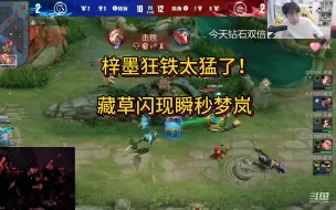 Télécharger la video: 梓墨狂铁太猛了！藏草闪现瞬秒梦岚戈雅！各直播间反应