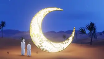 AE模板-阿拉伯少数民族节日片头 沙漠 圆形旋转 横竖
