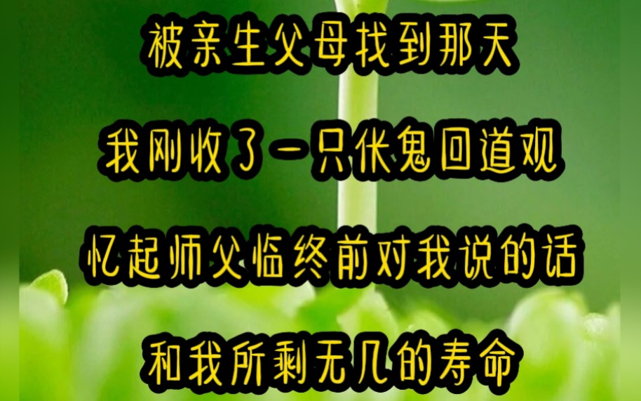 《满级买断》被亲生父母找到那天,我刚收了一只伥鬼回道观,忆起师傅临终前对我说的话,和我所剩无几的寿命……哔哩哔哩bilibili