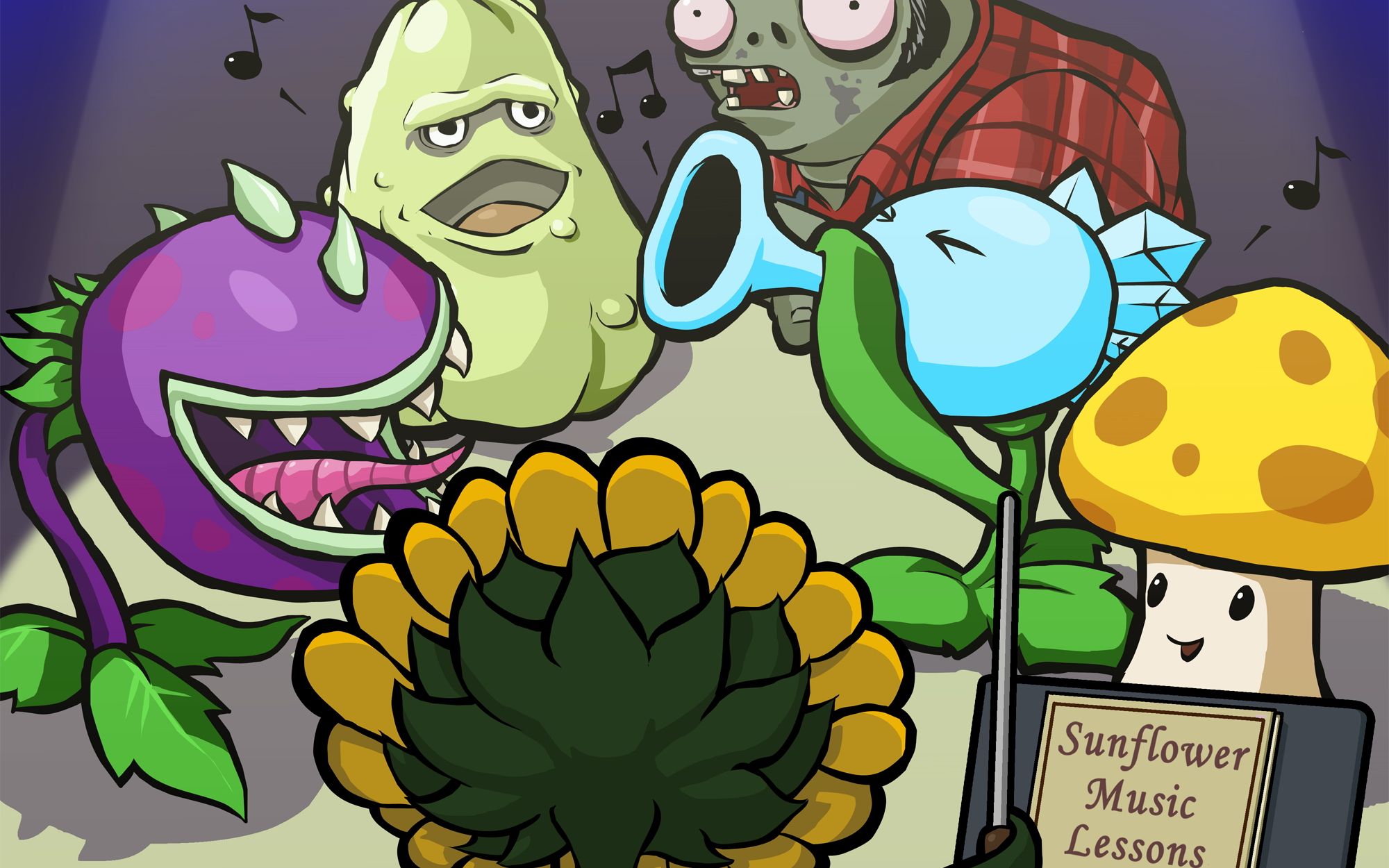 [图]Plants vs. Zombies 植物大战僵尸经典音乐 There Is A Zombie On Your Lawn MV